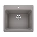 25 x 22 in. Drop-in and Undermount Laundry Sink in Metallic Grey