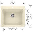 BLANCO Biscuit 25 x 22 in. Drop-in and Undermount Laundry Sink 