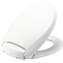 Plastic Round Closed Front Heated Toilet Seat with Cover in White