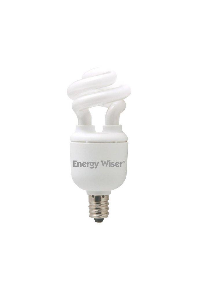 5W T2 Coil Compact Fluorescent Light Bulb with Candelabra Base 