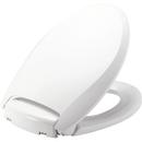 Bemis White Elongated Closed Front Toilet Seat with Cover 