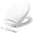 Bemis White Elongated Closed Front Toilet Seat with Cover 