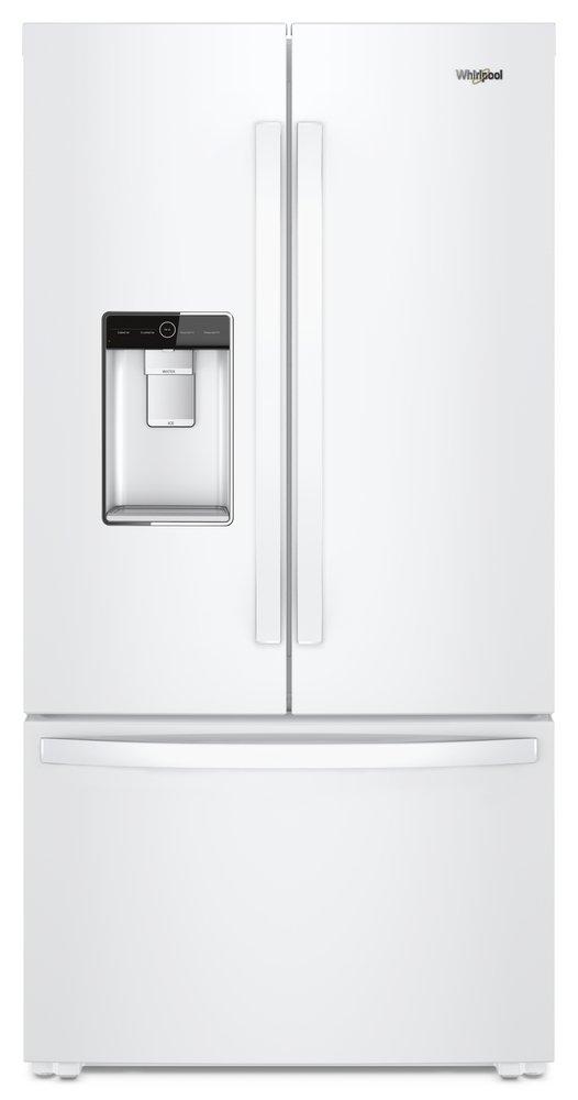 Whirlpool White 35-13/16 in. 23.8 cu. ft. Counter Depth French Door Full Refrigerator 