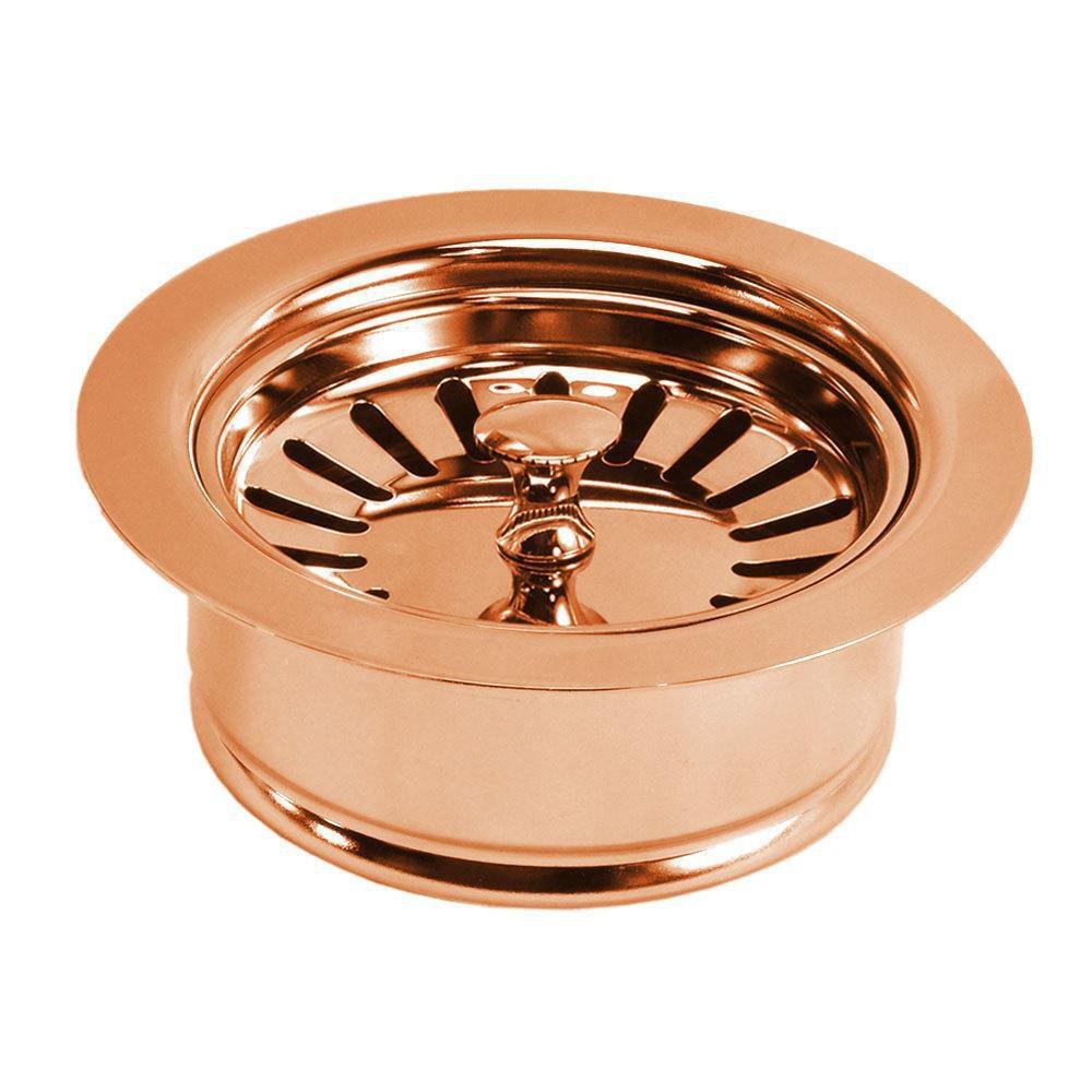 Native Trails Polished Copper 3-1/2 in. Basket Strainer with Disposer Trim 