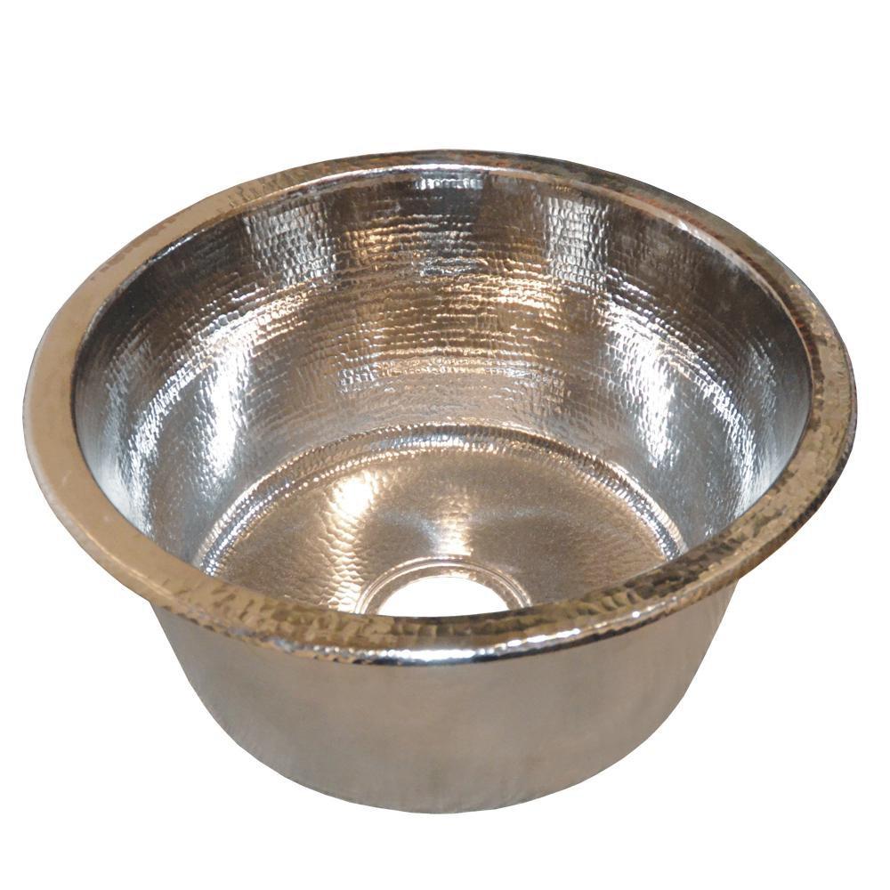 Native Trails Polished Nickel 17-3/4 x 17-3/4 in. Dual Mount Copper Bar Sink 