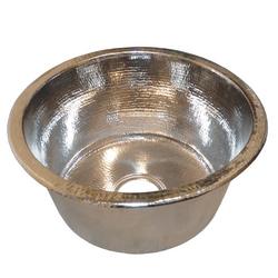 17-3/4 x 17-3/4 in. Dual Mount Copper Bar Sink in Polished Nickel