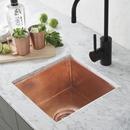 Native Trails Polished Copper 15 x 15 in. Undermount Hammered Recycled Copper Bar Sink 