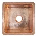 Native Trails Polished Copper 15 x 15 in. Undermount Hammered Recycled Copper Bar Sink 