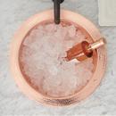 Native Trails Polished Copper 16 x 16 in. No Hole Drop-in Copper Bar Sink 