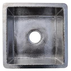 15 x 15 in. Undermount Copper Bar Sink in Polished Nickel