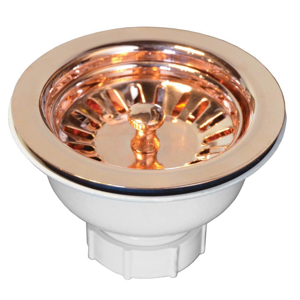 Native Trails Polished Copper Kitchen Sink Drain Basket Strainer 