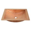 Native Trails Polished Copper 21 x 15 in. 1-Bowl Undermount Hammered Copper Rectangular Bathroom Sink 