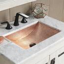 Native Trails Polished Copper 21 x 15 in. 1-Bowl Undermount Hammered Copper Rectangular Bathroom Sink 