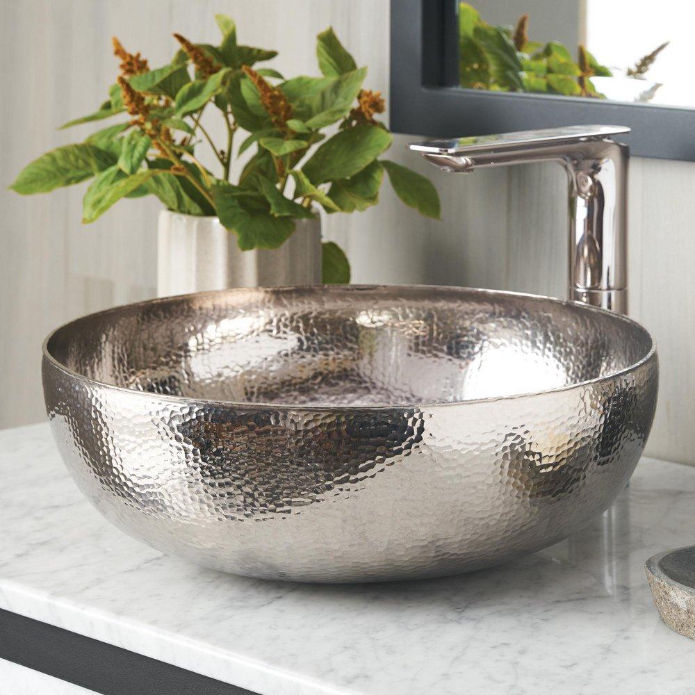 Native Trails Polished Nickel Vessel Mount Bathroom Sink 