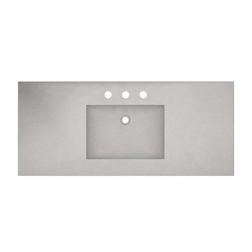 Native Trails Ash 48-1/2 in x 21-3/4 in Single Bowl Concrete Vanity Top 