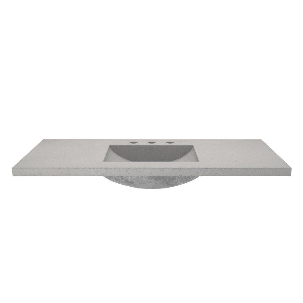 Native Trails Ash 48-1/2 in x 21-3/4 in Single Bowl Concrete Vanity Top 