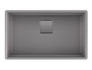 32 x 18-3/4 in. No Hole Composite Single Bowl Undermount Kitchen Sink in Shadow Grey