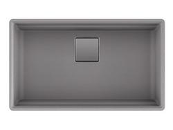 32 in. Undermount Composite Single Bowl Kitchen Sink in Shadow Grey