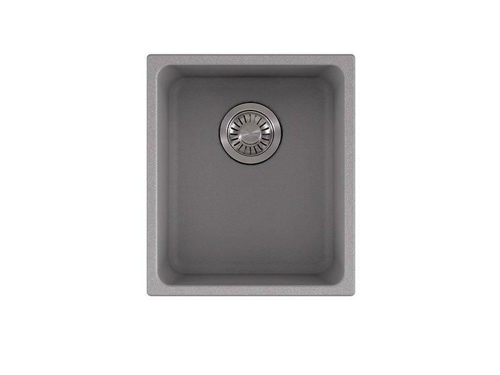 Franke Shadow Grey 15 x 17-3/8 in. No Hole Composite Single Bowl Undermount Kitchen Sink 