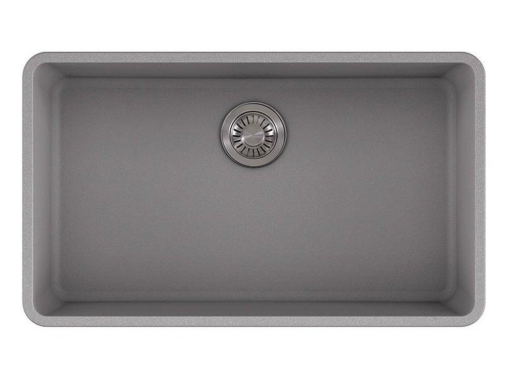 Franke Shadow Grey 32-3/8 x 18-1/2 in. No Hole Composite Single Bowl Undermount Kitchen Sink 