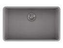 32-3/8 x 18-1/2 in. No Hole Composite Single Bowl Undermount Kitchen Sink in Shadow Grey
