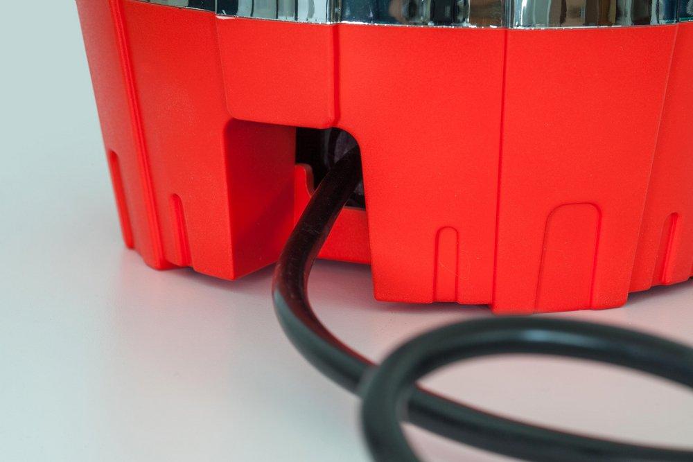 Franke Red/Chrome Continuous Feed Garbage Disposal with Power Cord 