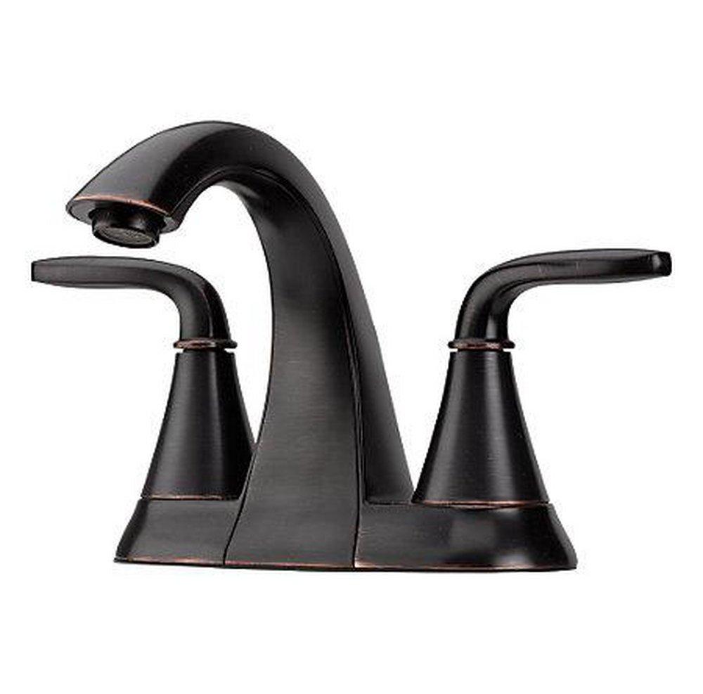 Pfister Tuscan Bronze Two Handle Centerset Bathroom Sink Faucet 