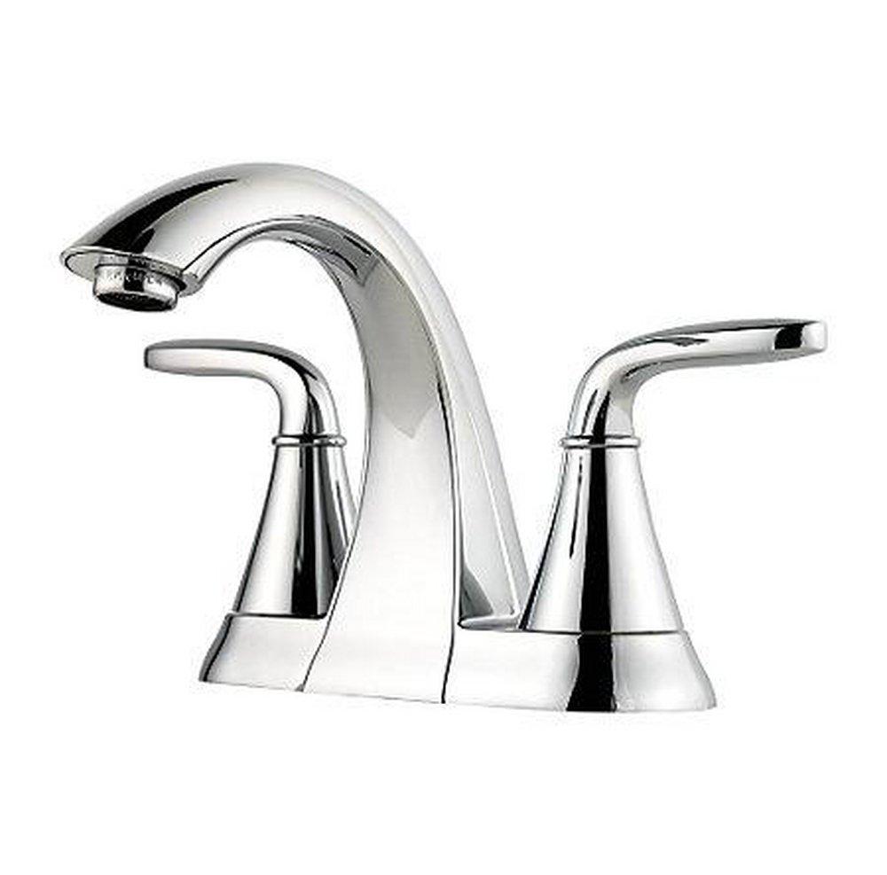 Pfister Polished Chrome Two Handle Centerset Bathroom Sink Faucet 