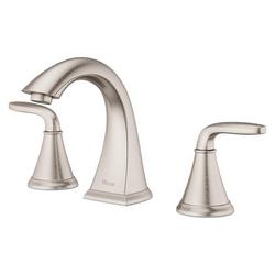 Two Handle Widespread Bathroom Sink Faucet in Brushed Nickel