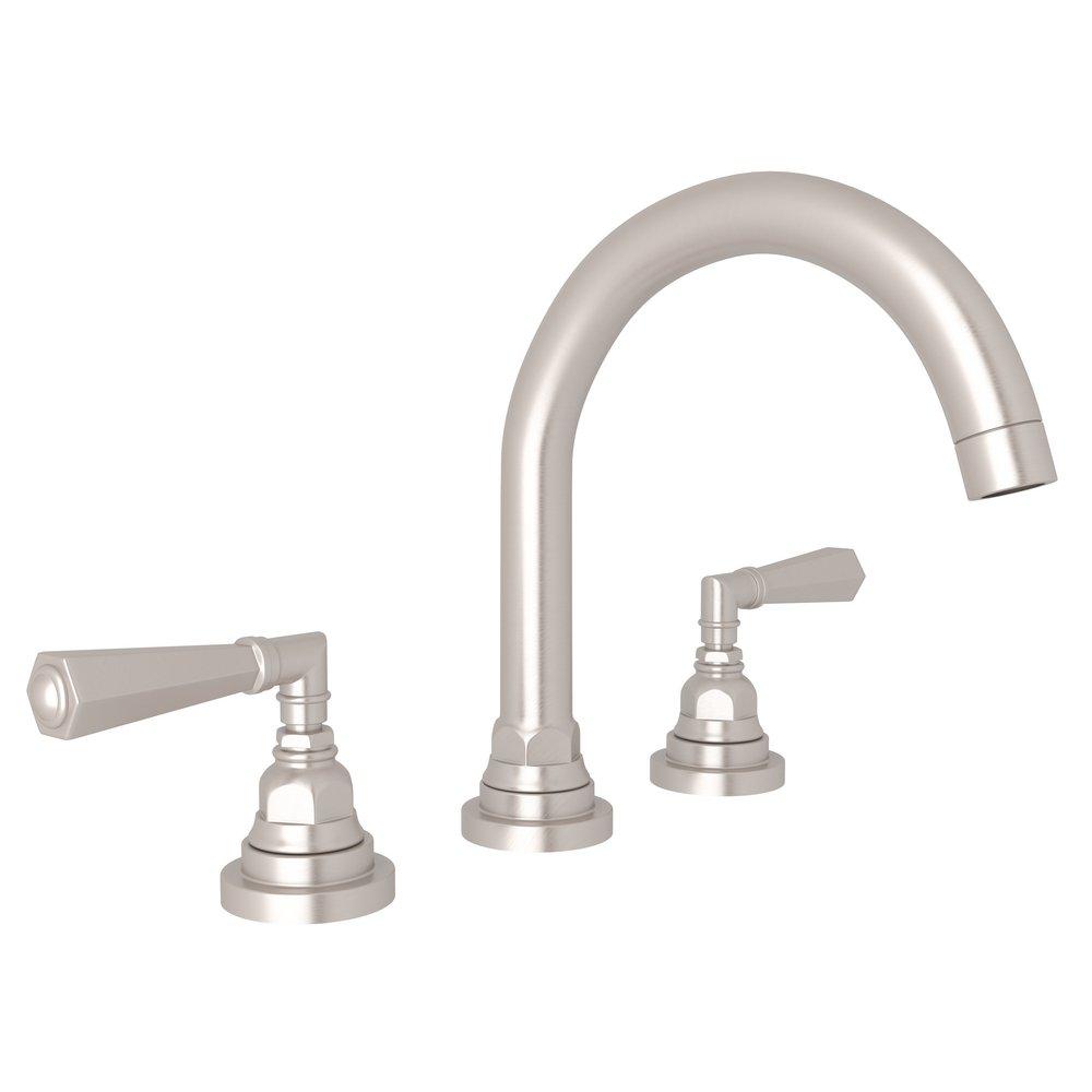 ROHL&reg; Satin Nickel Two Handle Widespread Bathroom Sink Faucet 