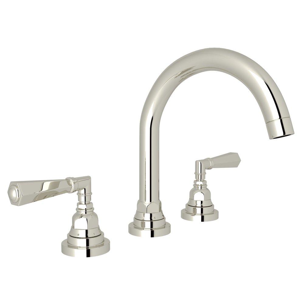 ROHL® Polished Nickel Two Handle Widespread Bathroom Sink Faucet 