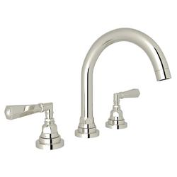 Two Handle Widespread Bathroom Sink Faucet in Polished Nickel