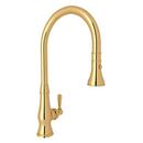 Single Handle Pull Down Kitchen Faucet in Inca Brass