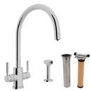 Perrin & Rowe Polished Chrome Two Handle Kitchen Faucet 