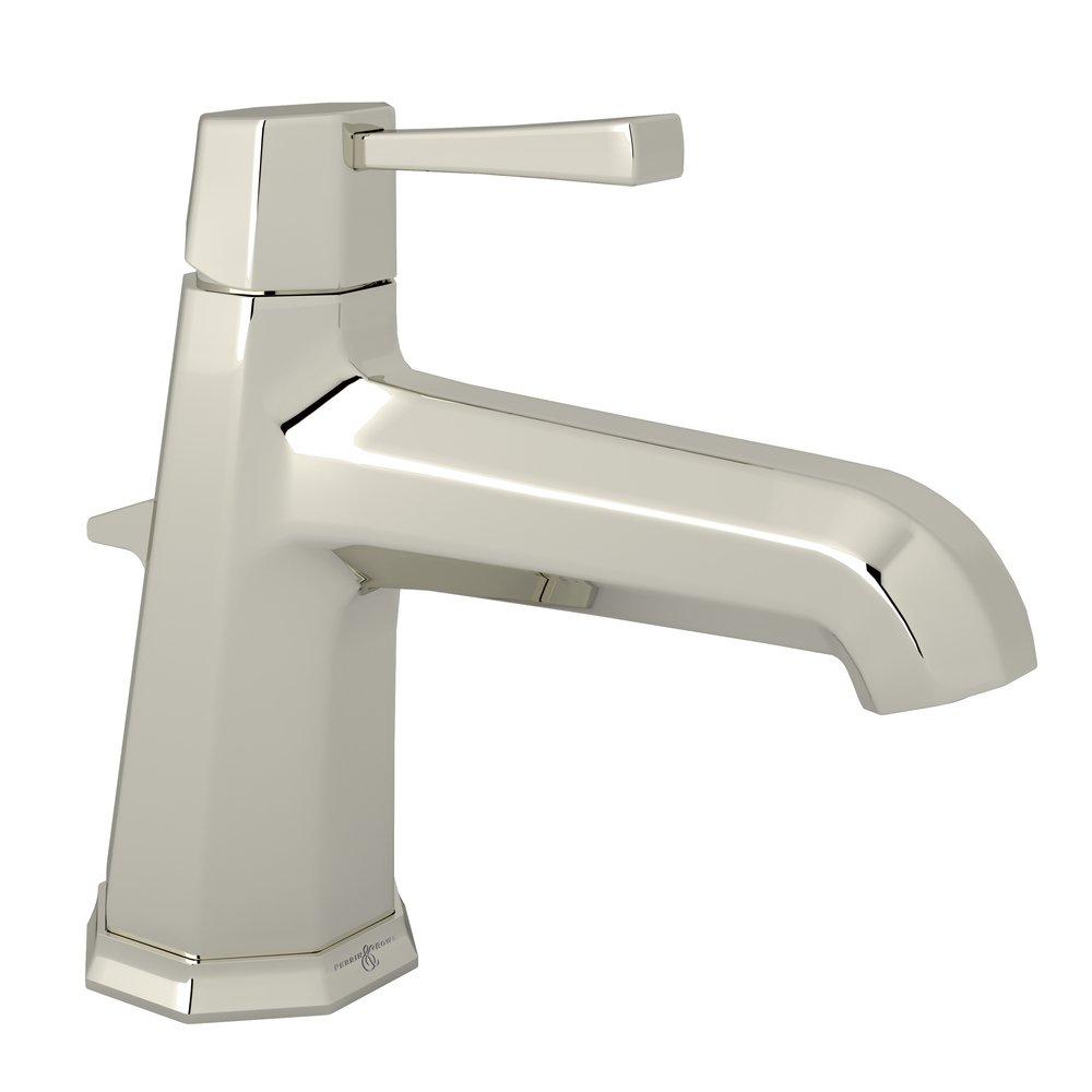 Perrin & Rowe&reg; Polished Nickel Single Handle Monoblock Bathroom Sink Faucet 