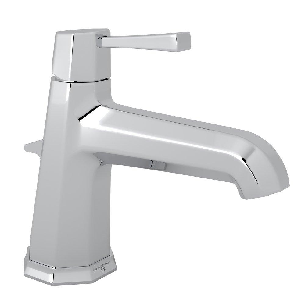 Perrin & Rowe&reg; Polished Chrome Single Handle Monoblock Bathroom Sink Faucet 