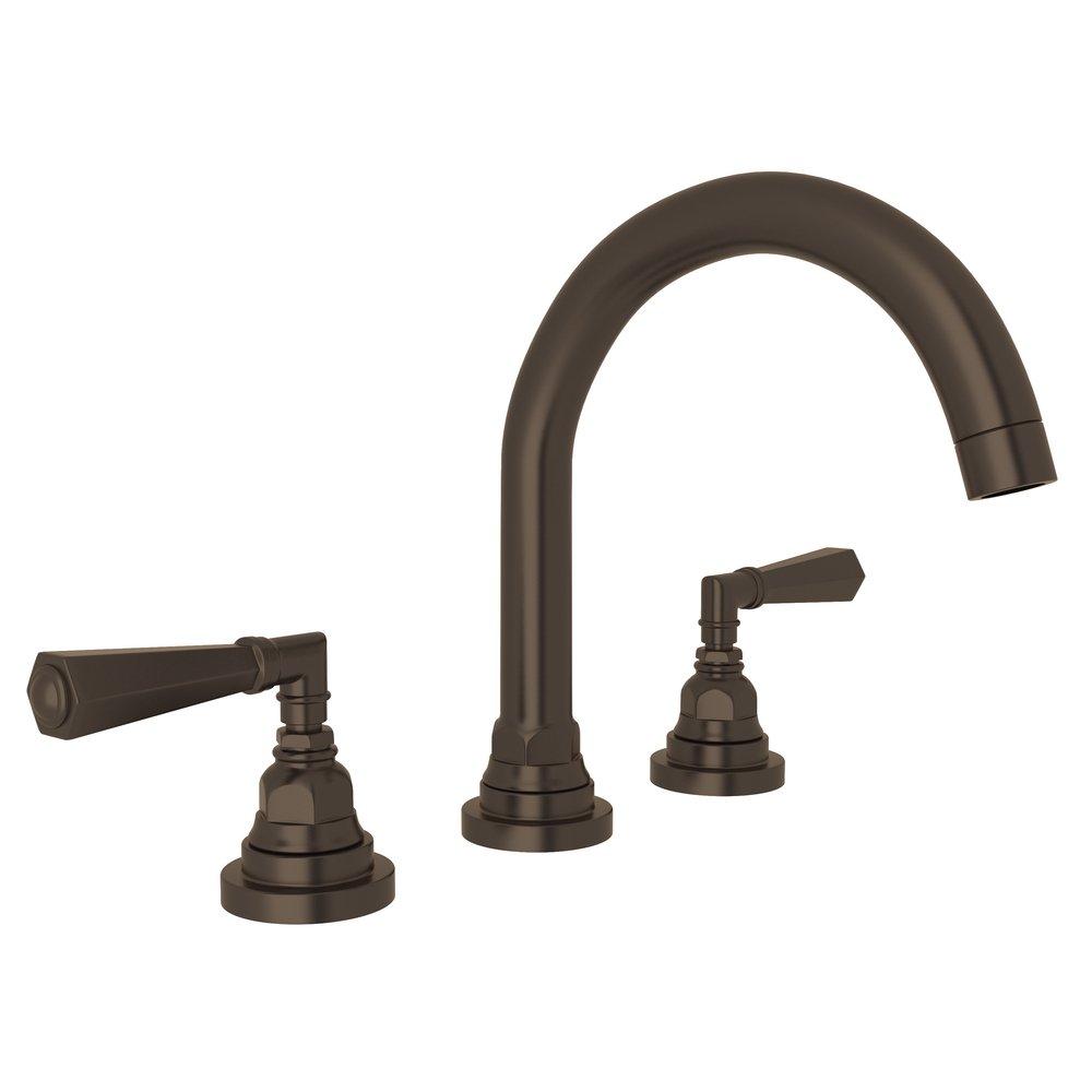 ROHL&reg; Tuscan Brass Two Handle Widespread Bathroom Sink Faucet 