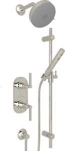 Wall Mount Thermostatic Shower Package in Polished Nickel