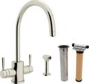 Perrin & Rowe Polished Nickel Two Handle Kitchen Faucet 