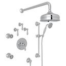 Wall Mount Thermostatic Shower System with Lever Handle in Polished Chrome