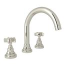 ROHL&reg; Polished Nickel Two Handle Widespread Bathroom Sink Faucet Cross Handle 