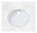 Fairmont Designs White Carrera 25 x 22-1/4 in. Single Bowl Quartz Vanity Top 