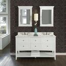 Fairmont Designs Polar White SHAKER AMERICANA 60 DOUBLE BOWL VANITY - OPEN SHELF - POLAR WHITE 