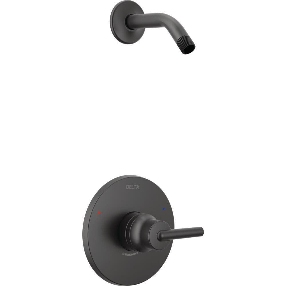 Delta Faucet Matte Black Single Handle Single Function Shower Faucet (Trim Only) 