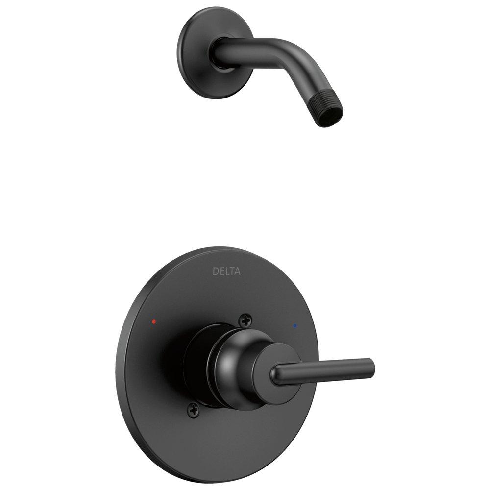 Delta Faucet Matte Black Single Handle Single Function Shower Faucet (Trim Only) 