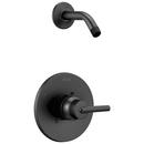 One Handle Single Function Shower Faucet in Matte Black (Trim Only)