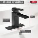 Delta Faucet Matte Black Single Handle Centerset Bathroom Sink Faucet 