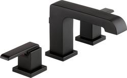 Two Handle Widespread Bathroom Sink Faucet in Matte Black