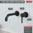 Delta Faucet Matte Black Single Handle Wall Mount Bathroom Sink Faucet 