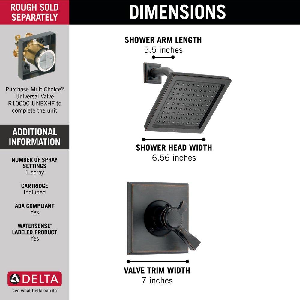 Delta Faucet Venetian Bronze Single Handle Single Function Shower Faucet (Trim Only) 